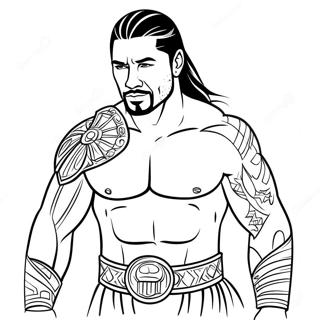 Roman Reigns I Aktion Malarbild 129428-62616