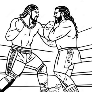 Roman Reigns Vs Motstandare Malarbild 129431-62627