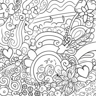 Fargglada Regnbagsstrosselmonster Malarbild 129531-62694