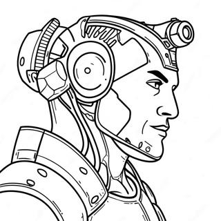 Cyborg Med Lasergevar Malarbild 129997 63066