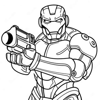 Cyborg Med Lasergevar Malarbild 129997 63067