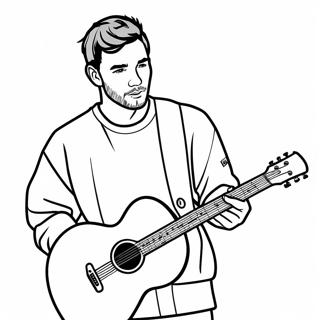 Liam Payne Med Gitarr Malarbild 130148-63179