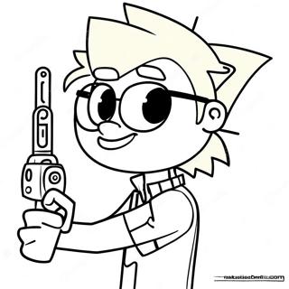 Johnny Test Med Blingiga Prylar Malarbild 130225-63234