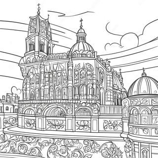 Detaljerad Renassansarkitektur Malarbild 130302-63293