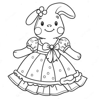 Bonnie I En Fargglad Klanning Malarbild 130586-63522