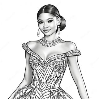 Zendaya I Glittrande Klanning Malarbild 130765-63654