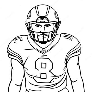 Travis Kelce Med En Fotboll Malarbild 131695 64382
