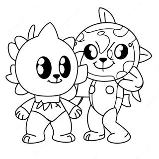 Chibi Sol Och Mane Fnaf Malarbild 131951-64569