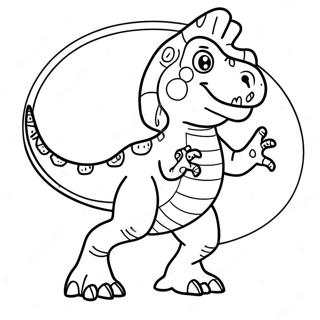 Fargglad T Rex Dinosaurie Malarbild 132179-64749