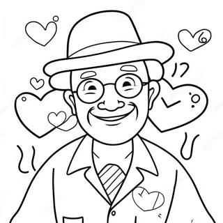 Glad Fars Dag Morfar Med Hjarta Malarbild 132311-64862