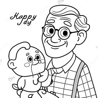 Glad Fars Dag Morfar Målarbilder