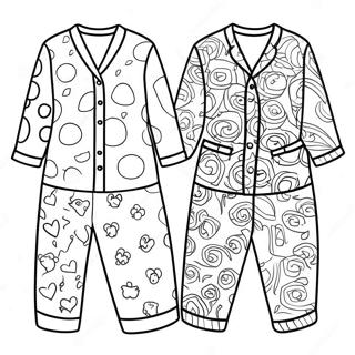 Fargglada Pyjamasdesigner Malarbild Målarbilder