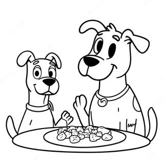 Scooby Doo Och Shaggy Ater Snacks Malarbild 13235-2887