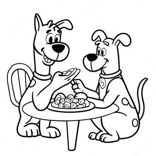 Scooby Doo Och Shaggy Ater Snacks Malarbild 13235-2888