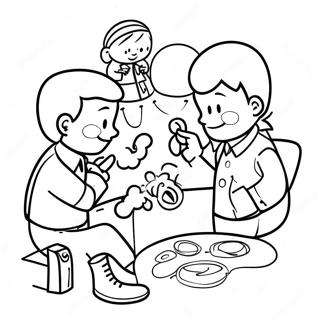 Kreativa Teamwork Aktiviteter Målarbild Målarbilder