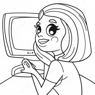 Tv Kvinna Målarbilder