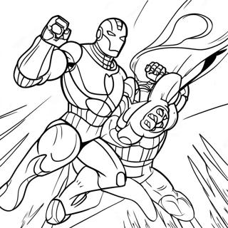 Ultron Attackerar Avengers Malarbild 132979-65381