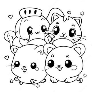 Sot Hamtaro Med Vanner Malarbild 133002-65389