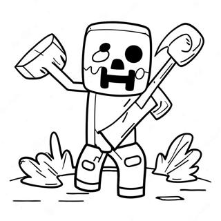 Minecraft Zombie Målarbilder