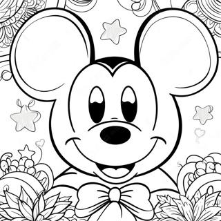 Glad Mickey Mouse Ansikte Malarbild 133620-65866