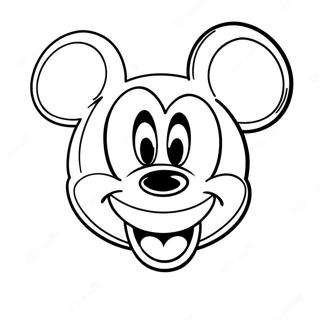 Glad Mickey Mouse Ansikte Malarbild 133620-65868