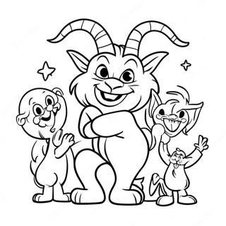 Lekfull Krampus Med Barn Malarbild 133803-66013