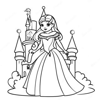 Magisk Snoprinsessa I Ett Glittrande Slott Malarbild 134011 66174