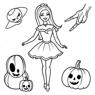 Malarbild Av Halloween Barbie 134543-66581