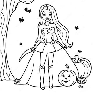 Malarbild Av Halloween Barbie 134543-66582