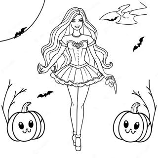 Malarbild Av Halloween Barbie 134543-66584