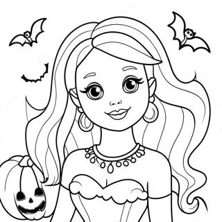 Malarbild Av Sot Halloween Barbie 134545-66589