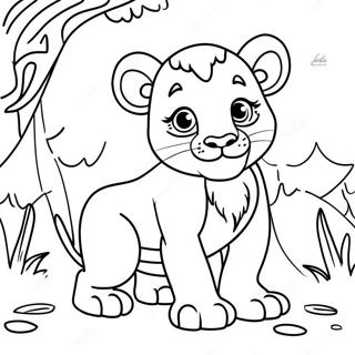 Lekfull Lejonunge Malarbild 134648 66668