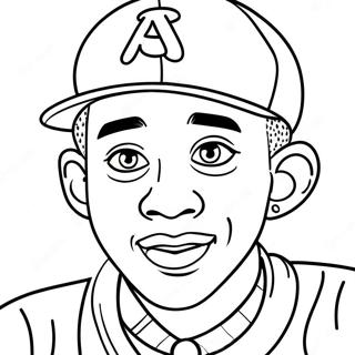 Fargglad Tyler The Creator Portratt Malarbild 134751-66748