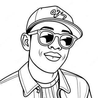 Tyler The Creator Med Ljusa Solglasogon Malarbild 134752-66750