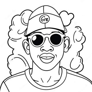 Tyler The Creator Med Ljusa Solglasogon Malarbild 134752-66751