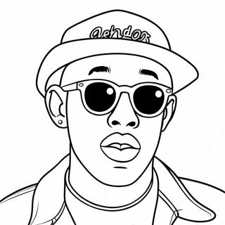 Tyler The Creator Med Ljusa Solglasogon Malarbild 134752-66752