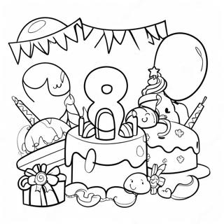 Fargglad 8 Arsdag Firande Malarbild 135238-67127