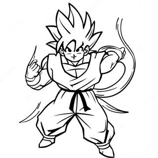 Goku Super Saiyan 4 Actionpose Malarbild 135391-67246