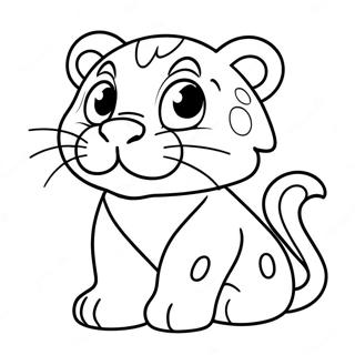 Sot Sabeltandad Tigerunge Malarbild 135625 67438