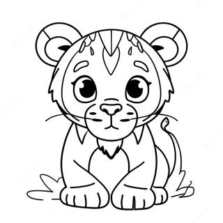 Sot Sabeltandad Tigerunge Malarbild 135625 67439