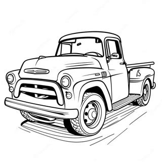 Fargglad Klassisk Pickup Lastbil Malarbild 135675 67476