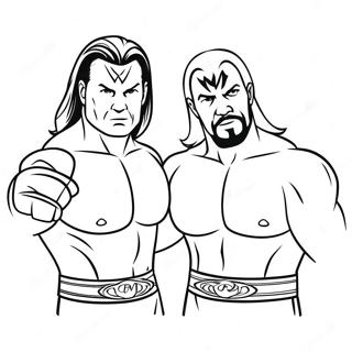 Dynamisk Wwe Tag Team Malarbild 135727 67519