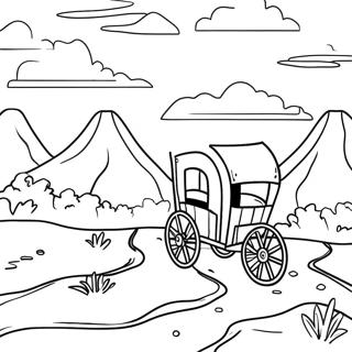 Scenisk Oregon Trail Landskap Malarbild 135880-67634