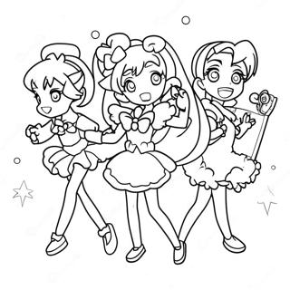 Precure Karaktarer I Aktion Malarbild 136210 67893