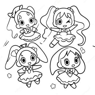 Precure Karaktarer I Aktion Malarbild 136210 67895