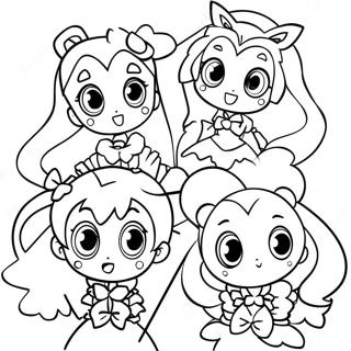 Precure Karaktarer I Aktion Malarbild 136210 67896