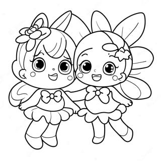 Söta Precure Älvor Målarbild Målarbilder
