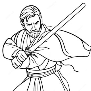 Obi Wan Kenobi Ljussabelduell Malarbild 136260 67931