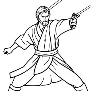 Obi Wan Kenobi Ljussabelduell Malarbild 136260 67932