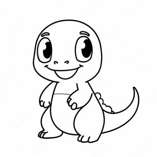 Bedarande Chibi Charmander Malarbild 136722-68437